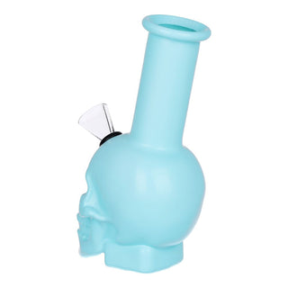 SeshGear Pastel Skull Glass Water Pipe - 6" / Colors Vary - Horny Stoner