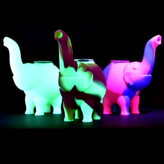 Elephant Silicone Bubbler - 4.5" / Colors Vary - Horny Stoner