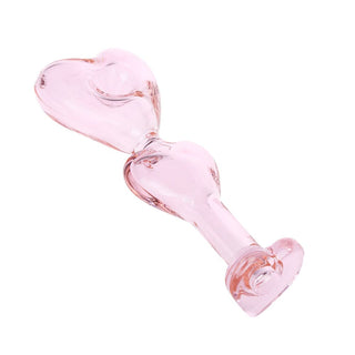 Double Love Glass Hand Pipe - 5.5" - Horny Stoner