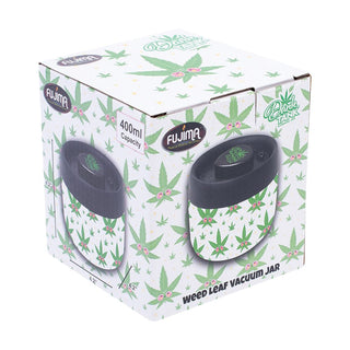 Fujima Dank Tank Vacuum Glass Jar - 4.2" / Hemp Leaf - Horny Stoner