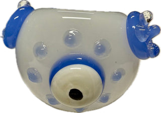 Ripkitty 4.5" Tobacco Dry Herb Hand Pipe Spoon Color Tube Glass with Penguins Art