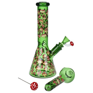 Pulsar Greatest Hits Series Glow Herb Pipe Duo / 10" / 14mm F - Horny Stoner