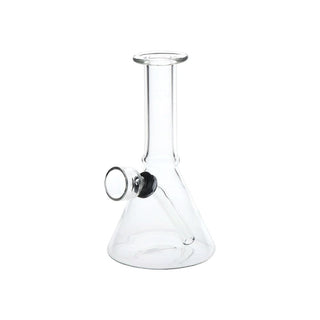 Mini, But Mighty Beaker Glass Water Pipe - 4.75" / Clear - Horny Stoner