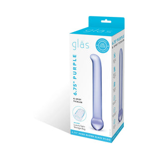 Glas 6.75 in. Purple G-Spot Tickler Glass Dildo - Horny Stoner