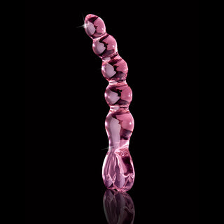Icicles No. 43 Glass Massager with Heart-Shaped Handle Pink - Horny Stoner