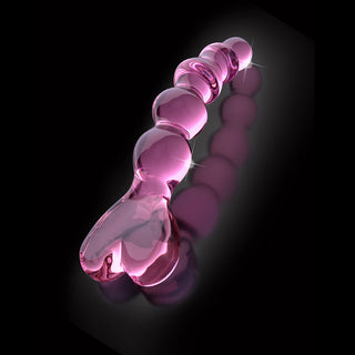 Icicles No. 43 Glass Massager with Heart-Shaped Handle Pink - Horny Stoner
