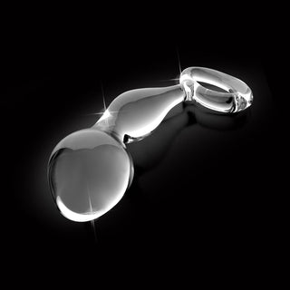 Icicles No. 46 Glass Prostate Massager 3.5 in. Clear - Horny Stoner