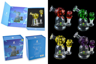 Space King Glass Space Glacier Freezable Bong - Horny Stoner