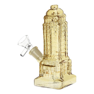 Empire State of Mind Glass Water Pipe - 6" / 14mm F / Colors Vary - Horny Stoner