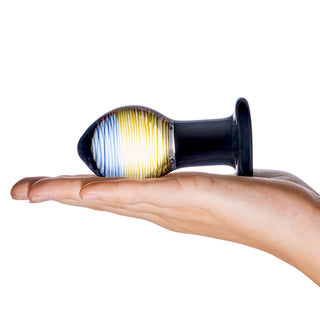 Glas 3.5 in. Galileo Glass Butt Plug - Horny Stoner