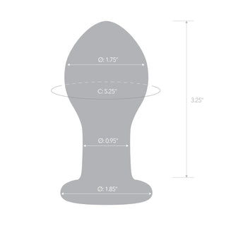Glas 3.5 in. Galileo Glass Butt Plug - Horny Stoner