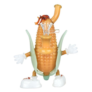 Red Headed Corn Child Glass Water Pipe - 7" / 14mm F - Horny Stoner