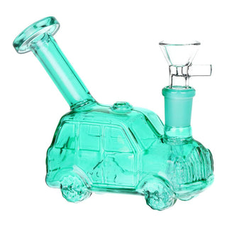 Station Wagon Mini Glass Water Pipe - 4.5" / 14mm F / Colors Vary - Horny Stoner