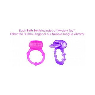 Hearts Aflame Erotic Lovers Bath Bomb Heart-Shape Scented Bath Bomb With Mystery Toy Vibe - Horny Stoner