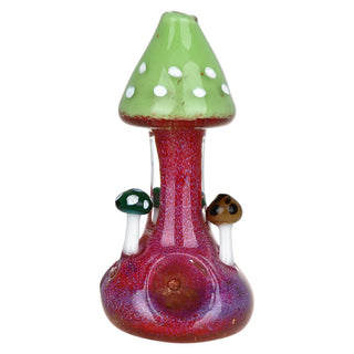 Mushroom Buddies Standing Glass Hand Pipe - 4" - Horny Stoner