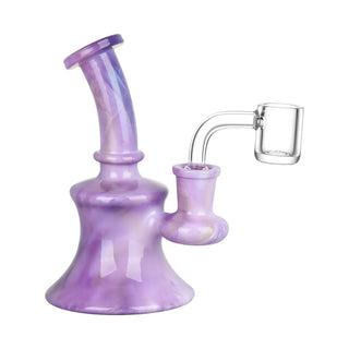 Marbled Tie Dye Mini Glass Dab Rig - 5" / 14mm F - Horny Stoner