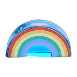Rainbow Glycerin Glass Hand Pipe - 4.25" - Horny Stoner