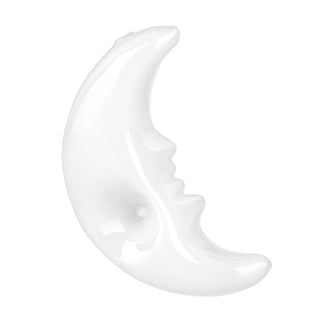 Crescent Moon Glass Hand Pipe - 4" - Horny Stoner