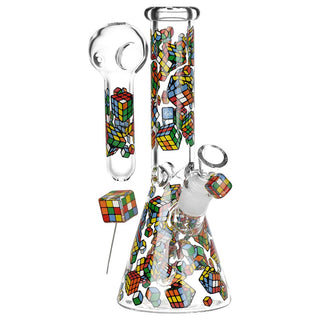 Pulsar Greatest Hits Series Glow Herb Pipe Duo / 10" / 14mm F - Horny Stoner