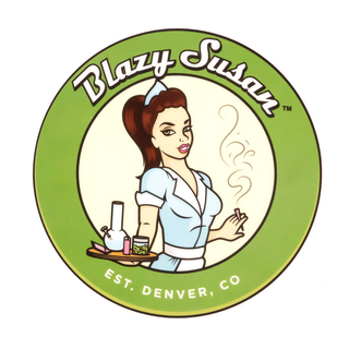 Blazy Susan Spinning Rolling Trays - Horny Stoner