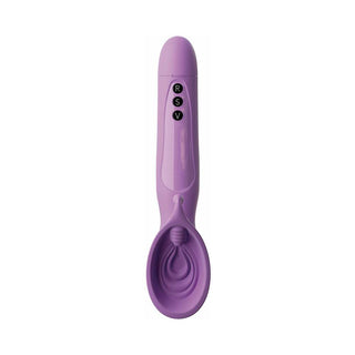 Fantasy For Her Vibrating Roto Suck-Her Silicone Vulva Pump Purple - Horny Stoner