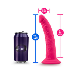 Blush Ruse Jimmy Realistic 7.5 in. Silicone Dildo with Suction Cup Hot Pink - Horny Stoner