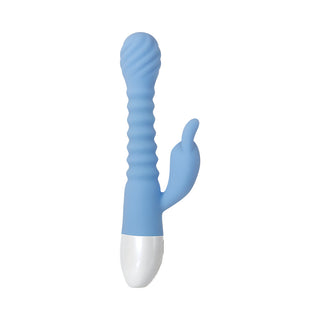 Evolved Bendy Bunny Rechargeable Poseable Silicone Rabbit Vibrator Blue - Horny Stoner