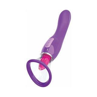 Fantasy For Her Her Ultimate Pleasure Dual-Ended Vibrator With Licking Suction Purple - Horny Stoner