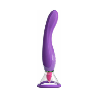 Fantasy For Her Her Ultimate Pleasure Dual-Ended Vibrator With Licking Suction Purple - Horny Stoner