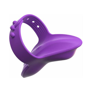 Fantasy For Her Rechargeable Adjustable Silicone Her Finger Vibe Purple - Horny Stoner