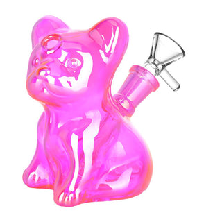 French Bulldog Glass Water Pipe - 4.25" / 14mm F - Horny Stoner
