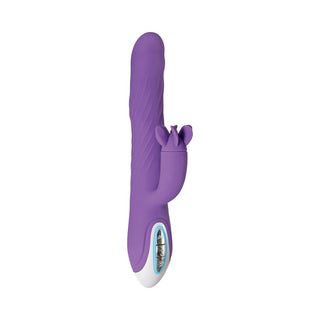 Evolved Tilt-O-Whirl Dual Stimulation Vibrator With Spinning Clit Stimulator Purple - Horny Stoner
