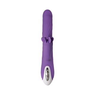 Evolved Tilt-O-Whirl Dual Stimulation Vibrator With Spinning Clit Stimulator Purple - Horny Stoner