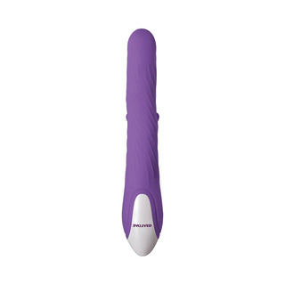 Evolved Tilt-O-Whirl Dual Stimulation Vibrator With Spinning Clit Stimulator Purple - Horny Stoner