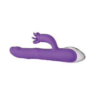 Evolved Tilt-O-Whirl Dual Stimulation Vibrator With Spinning Clit Stimulator Purple - Horny Stoner