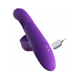 Fantasy For Her Rechargeable Silicone Ultimate Thrusting Clit Stimulate-Her Purple - Horny Stoner
