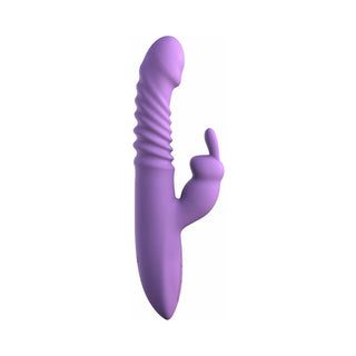Fantasy For Her Rechargeable Her Thrusting Silicone Rabbit Vibrator Purple - Horny Stoner
