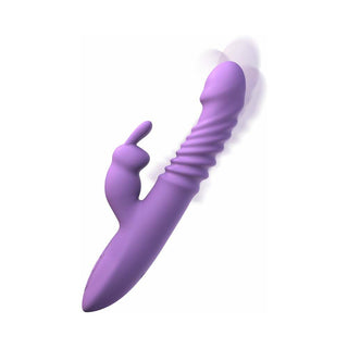 Fantasy For Her Rechargeable Her Thrusting Silicone Rabbit Vibrator Purple - Horny Stoner