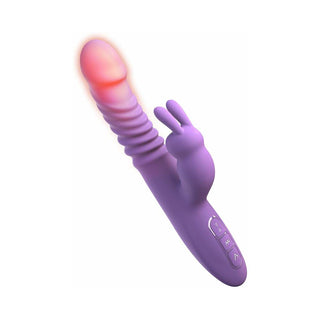 Fantasy For Her Rechargeable Her Thrusting Silicone Rabbit Vibrator Purple - Horny Stoner
