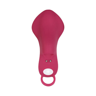 Evolved Frisky Finger Rechargeable Silicone Finger Vibrator Burgundy - Horny Stoner
