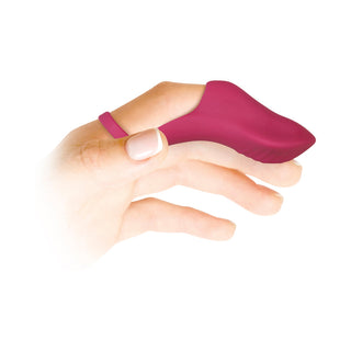 Evolved Frisky Finger Rechargeable Silicone Finger Vibrator Burgundy - Horny Stoner