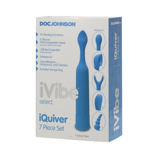 iVibe Select - iQuiver - 7 Piece Set Periwinkle Blue - Horny Stoner
