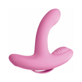 3Some Rock n' Grind Dual Stimulation Silicone Vibrator Pink - Horny Stoner