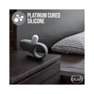 Blush Noje C1.Ring Rechargeable Vibrating Silicone Cockring Slate - Horny Stoner