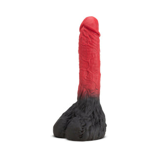 The Realm Lycan 10.5 in. Silicone Lock On Fantasy Werewolf Dildo Red - Horny Stoner
