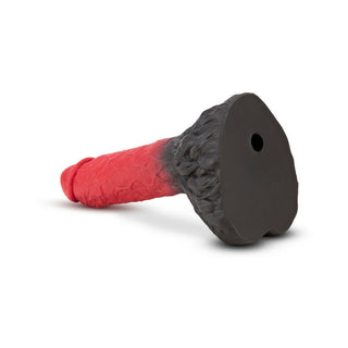 The Realm Lycan 10.5 in. Silicone Lock On Fantasy Werewolf Dildo Red - Horny Stoner