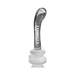 Icicles No. 88 Curved Glass G-Spot Massager With Suction Cup Clear - Horny Stoner