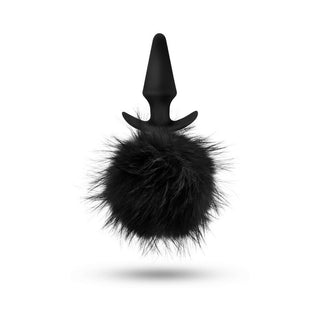 Blush Anal Adventures Platinum Silicone Rabbit Tail Plug Black - Horny Stoner