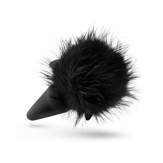 Blush Anal Adventures Platinum Silicone Rabbit Tail Plug Black - Horny Stoner