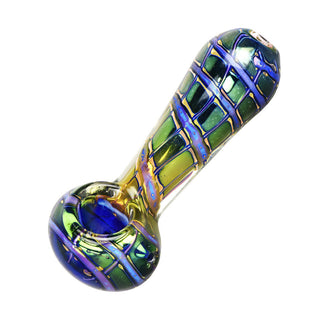 Butterfly Wing Macro Fumed Spoon Pipe - 4.75" / Colors Vary - Horny Stoner